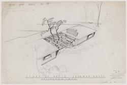 Study of Patio - Sherman House, Lexington, Mass.