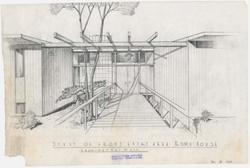 Study of Front Entry Area, Rome House, Leominster, Massachusetts