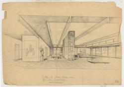 Study of the dining area for the Sonnabend House