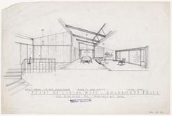 Study of living wing, Goldrosen house, Worcester, Massachusetts