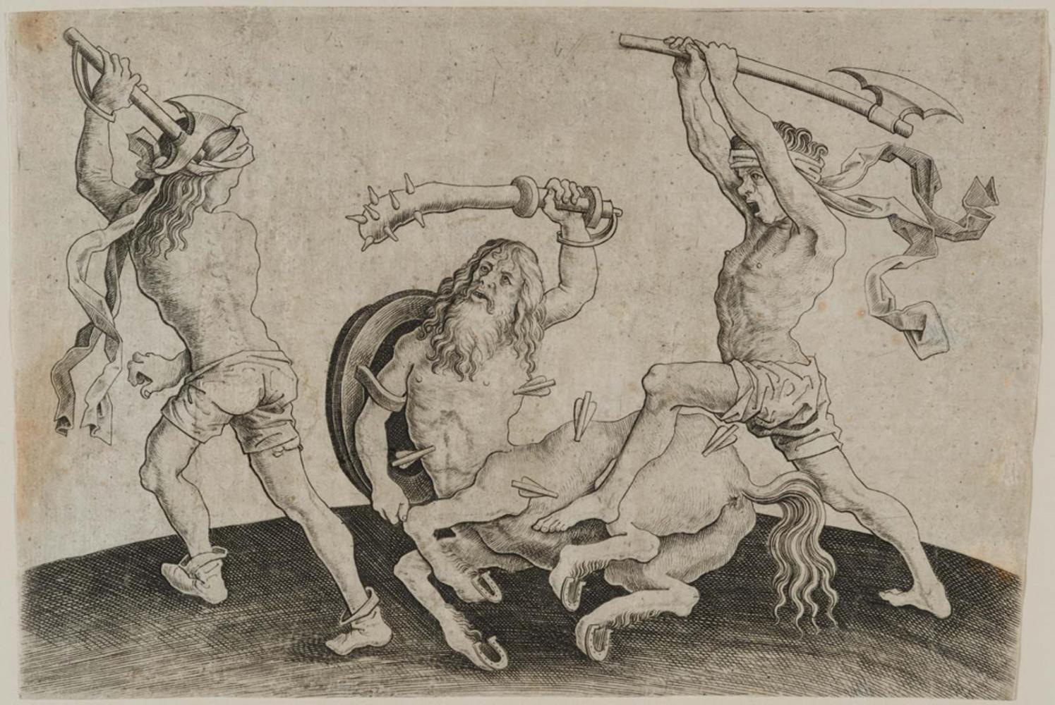 The Battle of Two Men with the Centaur