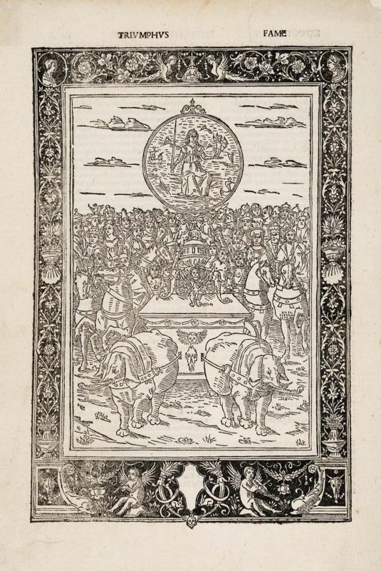 The Triumph of Fame (Illustration to Petrarch, Sonetti, Canzone e Trionfi (Venice: Piero Veronese, 1490)