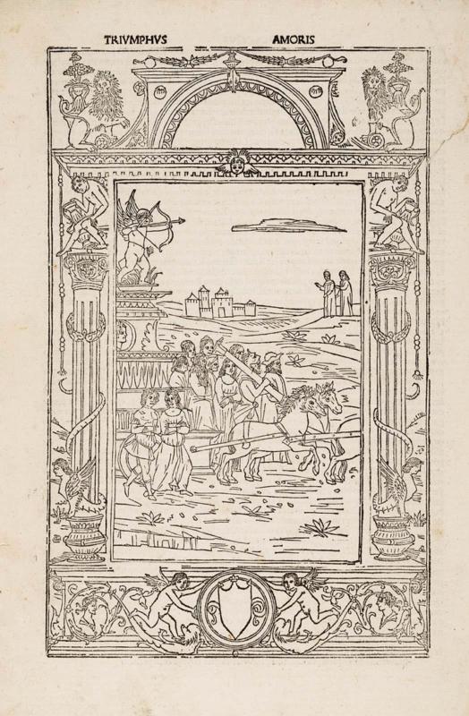 Triumph of Love, illustration to Petrarch.   Venice 1497