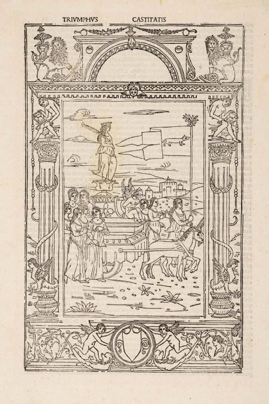 Triumph of Chastity, illustration to Petrarch.   Venice 1497