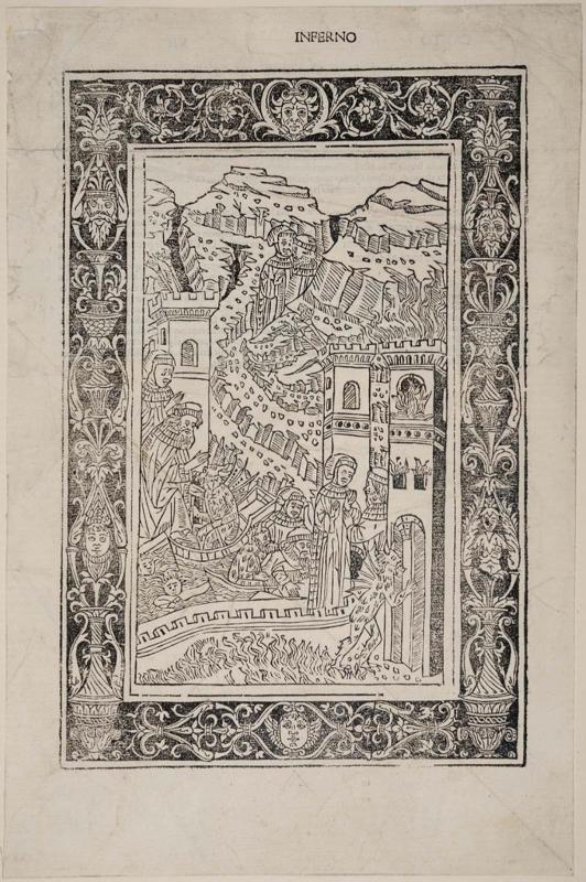 Page from Dante's Divina Commedia (Inferno) ( Brescia, 1487)