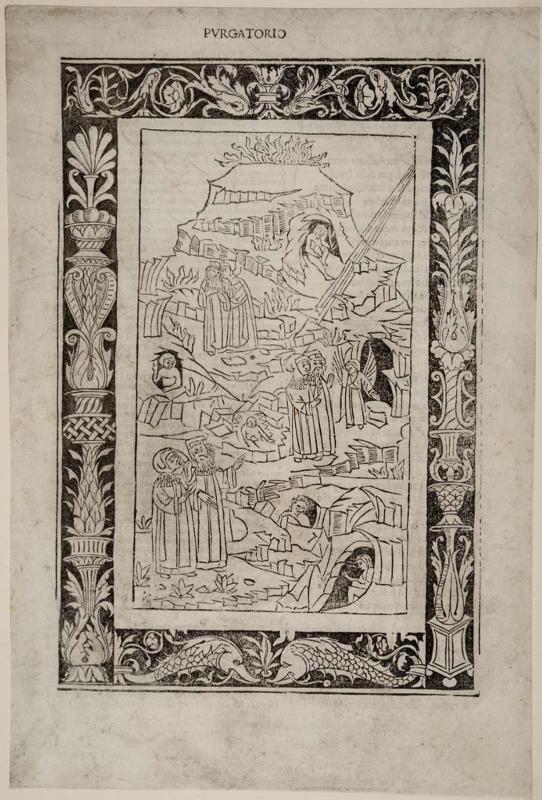 Page from Dante's Divina Commedia (Purgatorio) (Brescia, 1487)