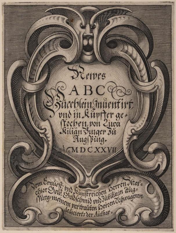 Newes ABC Büchlein (ornamental alphabet): Title Page