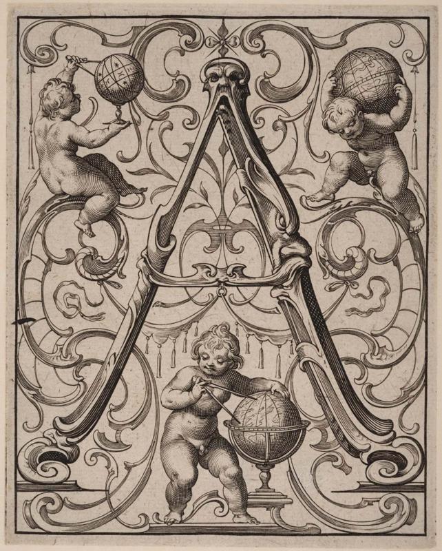 Newes ABC Büchlein (ornamental alphabet): A
