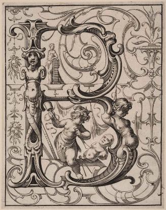 Newes ABC Büchlein (ornamental alphabet): B