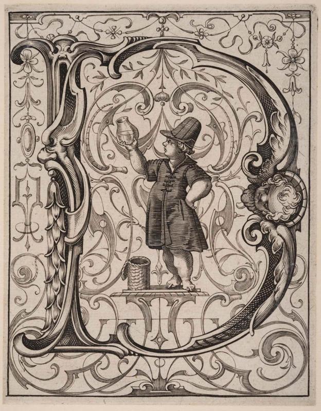 Newes ABC Büchlein (ornamental alphabet): D