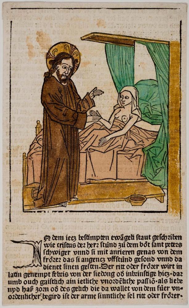 Christ healing a sick woman