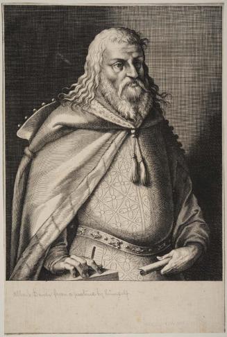 Portrait of a man, half-length in cloak