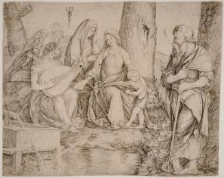 The Holy Family with SS Anne and Paul and a Musical Angel