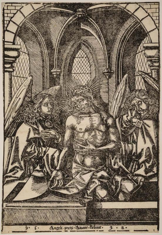 The Man of Sorrows with Two Angels