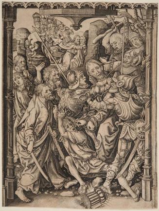 The Betrayal and Arrest of Christ (from a Passion of Christ series, 1 of 3 extant plates)