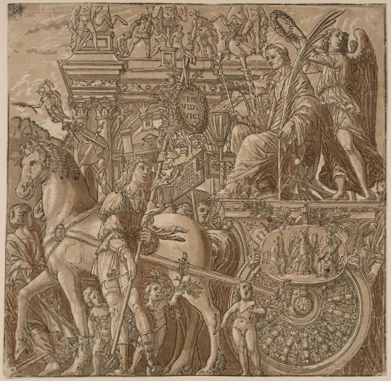 The Triumph of Caesar, Plate 9: Julius Caesar on His Chariot