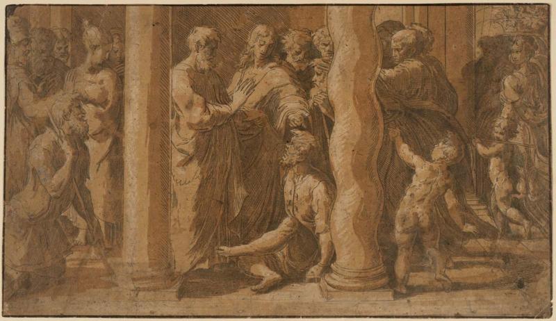 Saints Peter and John Healing the Lame Man at the Beautiful Gate