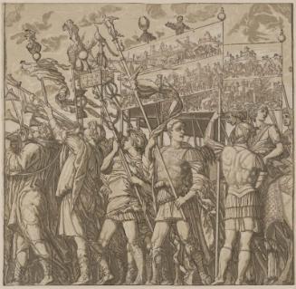 The Triumph of Caesar, Plate 1: Trumpeters and Standard Bearers