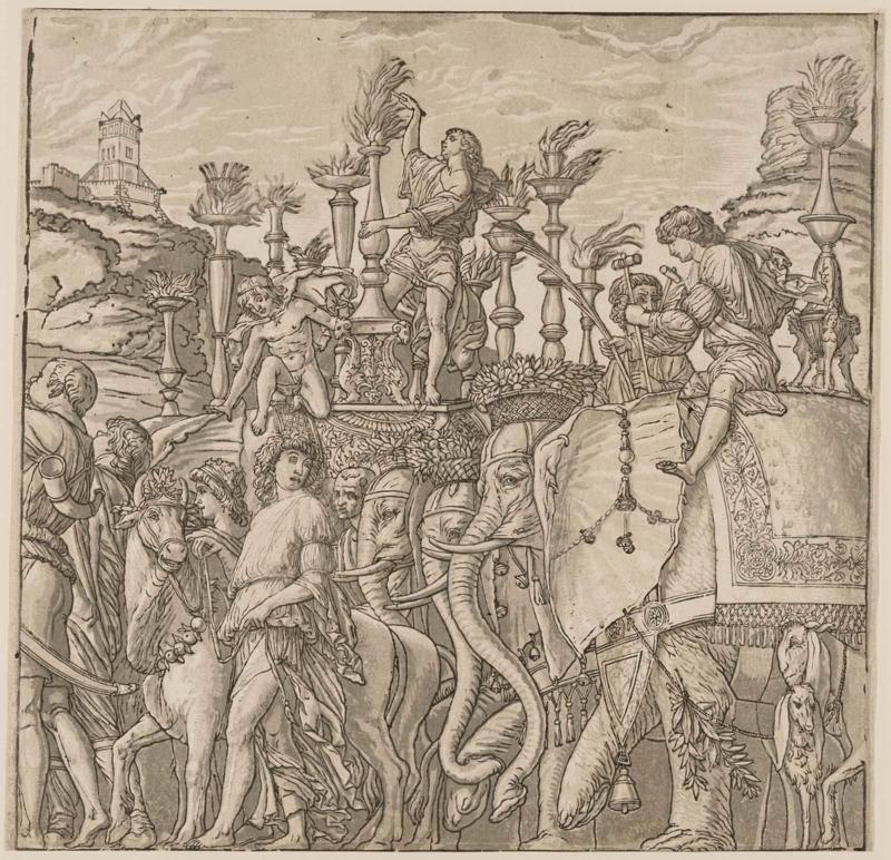 The Triumph of Caesar, Plate 5: Elephants and Torches