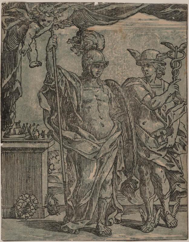 Pallas Athena and Mercury