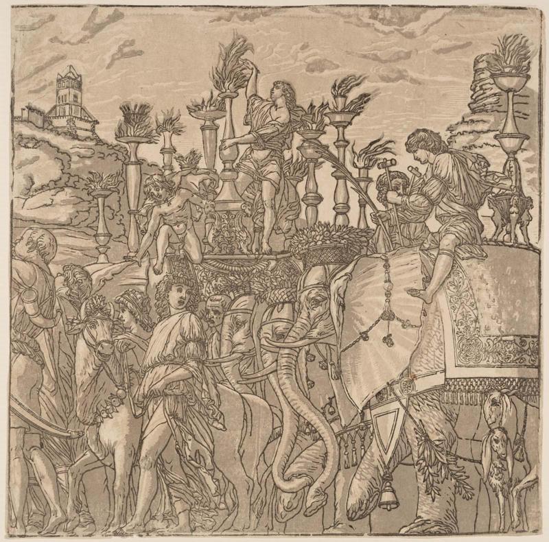 The Triumph of Caesar, Plate 5: Elephants and Torches