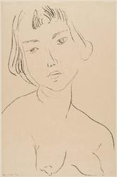Head of a Woman Turned Slightly to the Left (Visage légèrement penché vers la gauche)