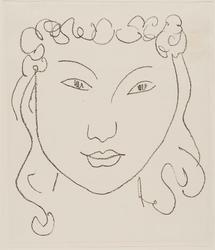 Head of a Smiling Girl (Illustration to Les Miroirs Profonds)