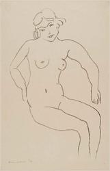 Seated Nude with Light Hair (Nu assis, chevelure claire)