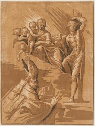 The Virgin and Child, St. Sebastian, and a Bishop