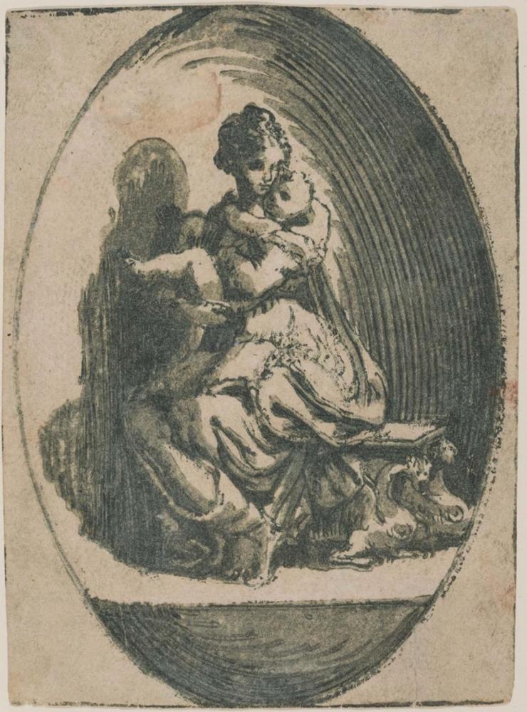 The Virgin and Child in an Oval