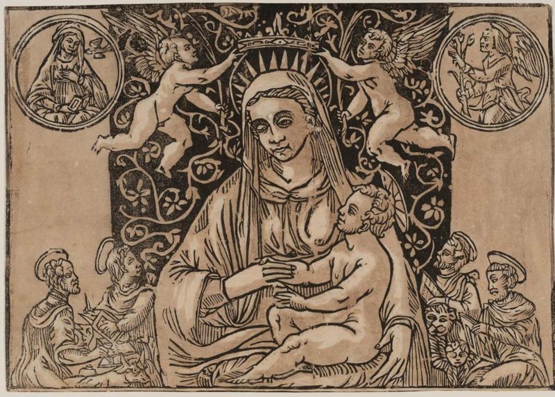 The Virgin and Child Crowned by Angels and Accompanied by  Saints
