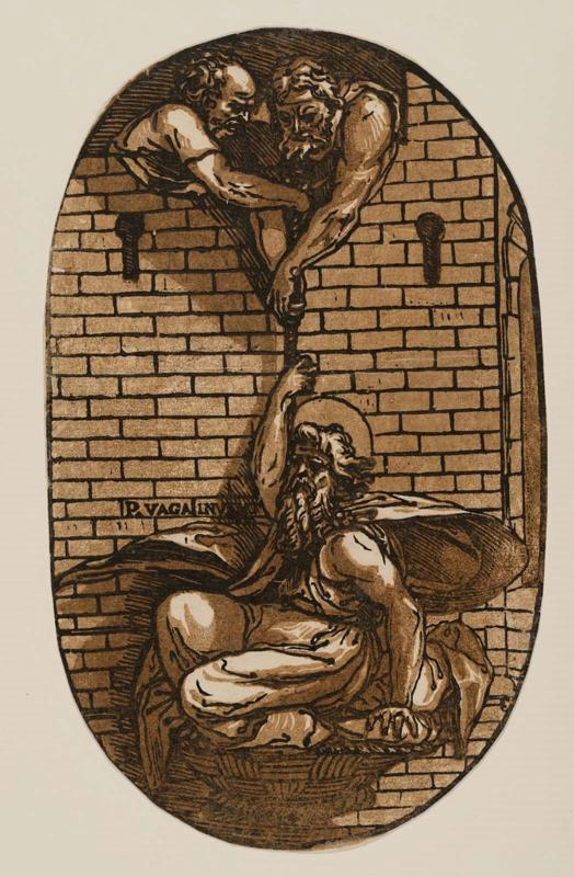 St. Paul Lowered in a Basket