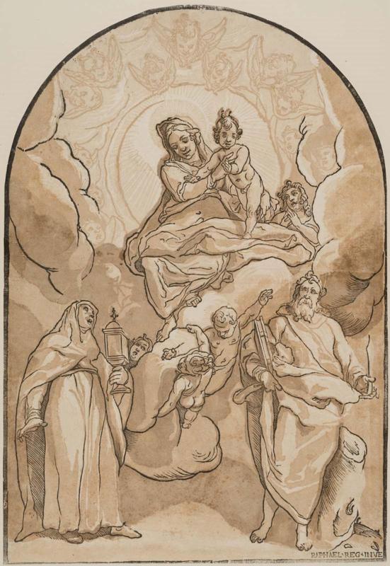 The Virgin and Child in the Clouds with Saints