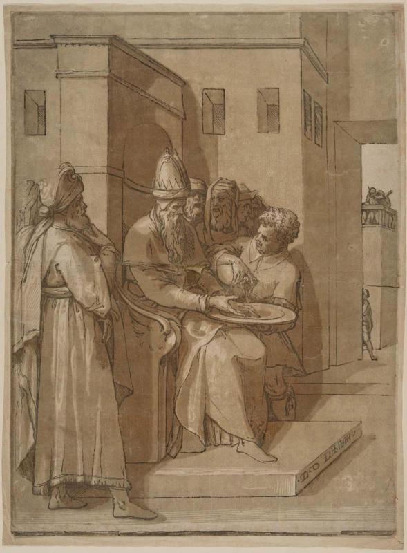 Pilate Washing His Hands (left half)