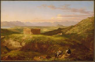 The Temple of Segesta with the Artist Sketching