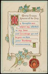 Many Happy Returns of the Day.