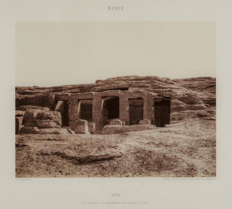Nubie: Deir, Vue Generale du Monument Taille dans le Roc