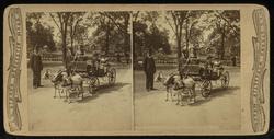 Goatcart with Children in a Park