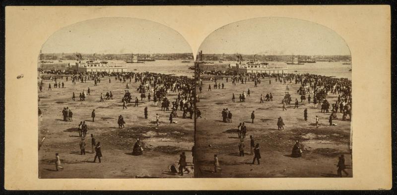 Crowd Leaving the Ground After the Regatta, July 4th, 1859