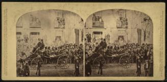 His Royal Highness, the Prince of Wales, With Mayor Howard of Portland on his left; and in front, Lord Lyons with the Duke of Newcastle on his left; Photographed just prior to departure on board his fleet, at Portland, Maine, October 20, 1860.