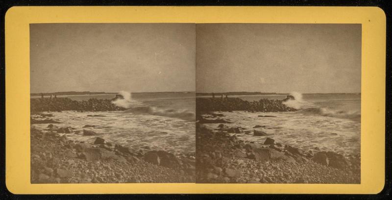 View of Breakwater, Narragansett, Rhode Island