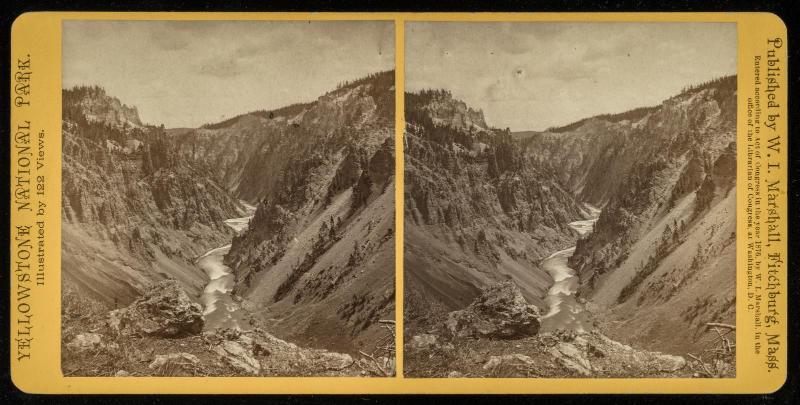 Grand Canõn of Yellowstone, 12 to 1500 ft. Deep