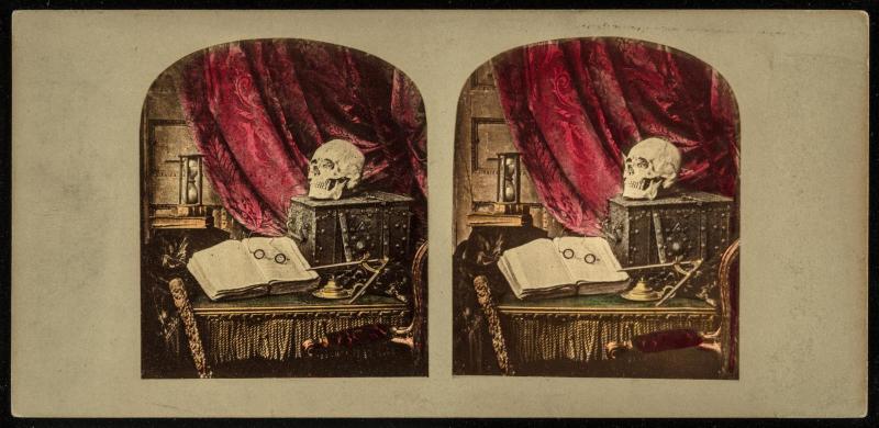 Still life with Skull, Book, and Spectacles