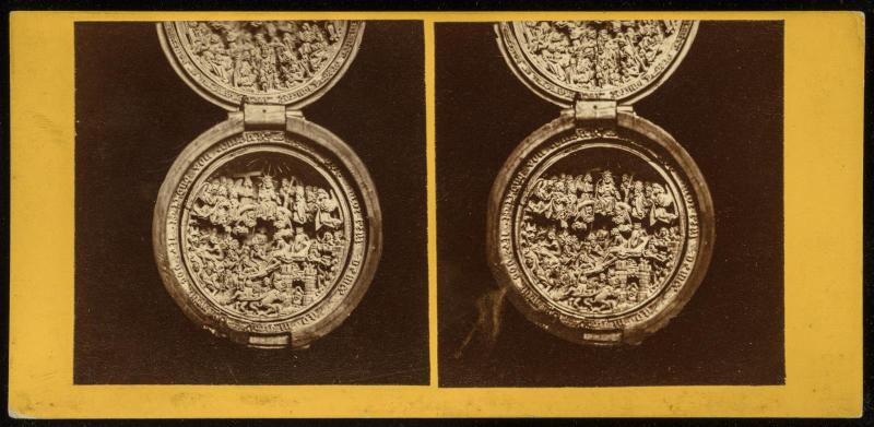 Carved Depiction of Hell Within One Half of a Wooden Ball