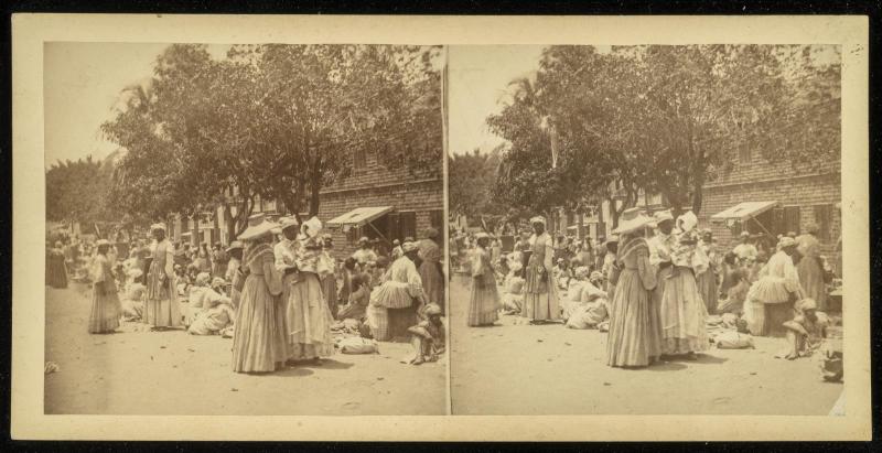 Sunday Market. Assemblage of Negroes from the Country with their Produce