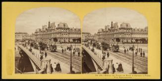 Hotel de Ville et Pont d'Arcole à Paris. Vue Instantanée.