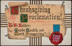 Thanksgiving Proclamation!