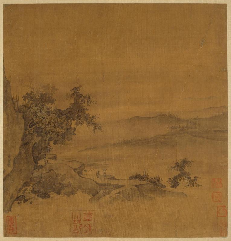 Riverscape with figures