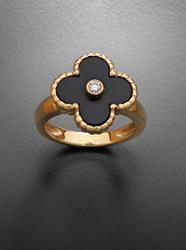 Vintage Alhambra Ring Onyx