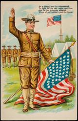 As a young man he volunteered
To fight for the red, white and blue,
And to this principle adhered
When of our nation's peril he knew.